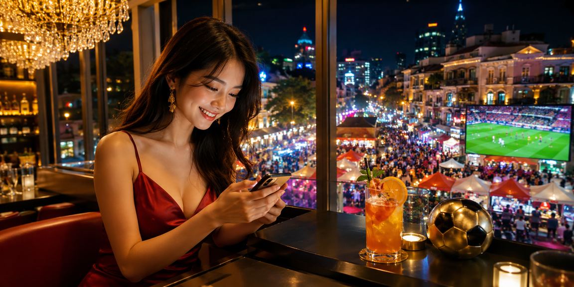 Người dùng Hà Nội chơi mobile casino tại chợ đêm
