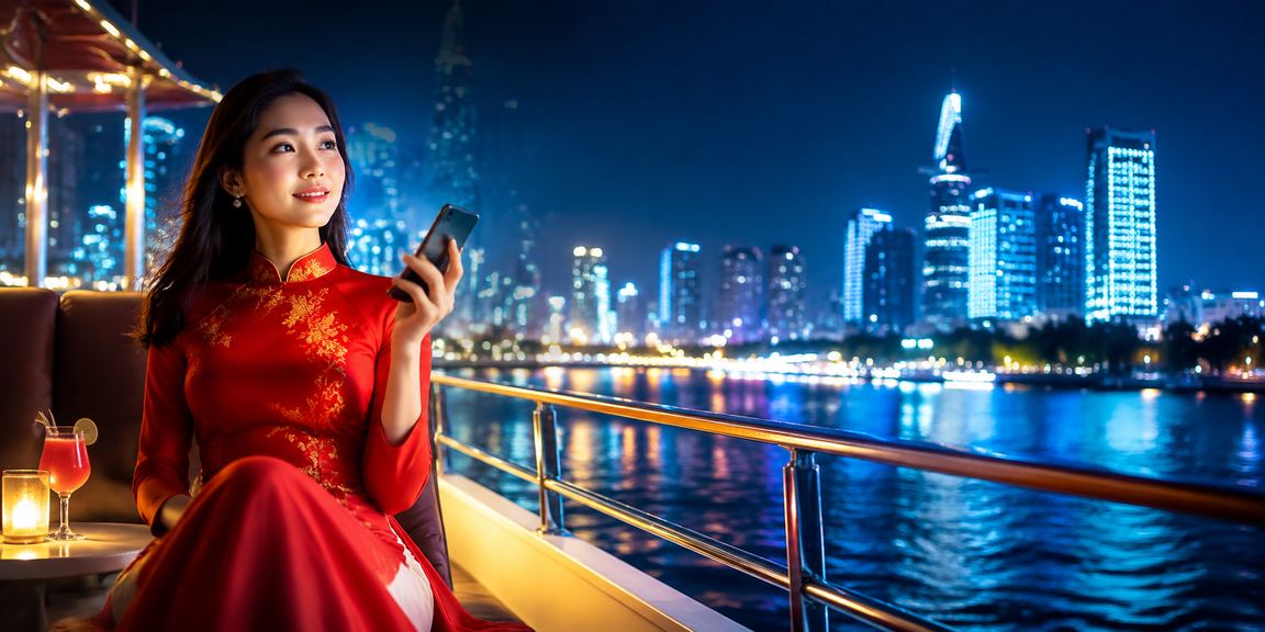 Người phụ nữ mặc áo dài tại TP Hồ Chí Minh nhận cashback và khám phá game mới trên e36