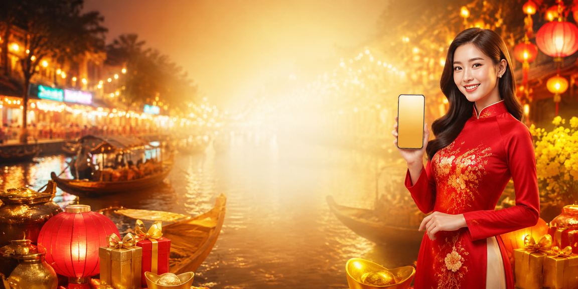 Người phụ nữ mặc áo dài tại vùng Mekong nhận ưu đãi VIP bonus trên e36